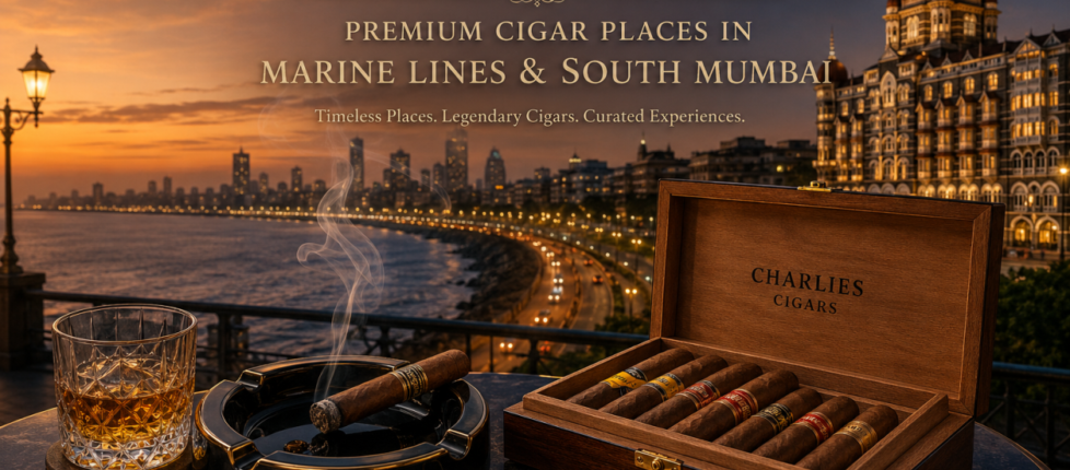 Luxury cigars at Marine Drive sunset